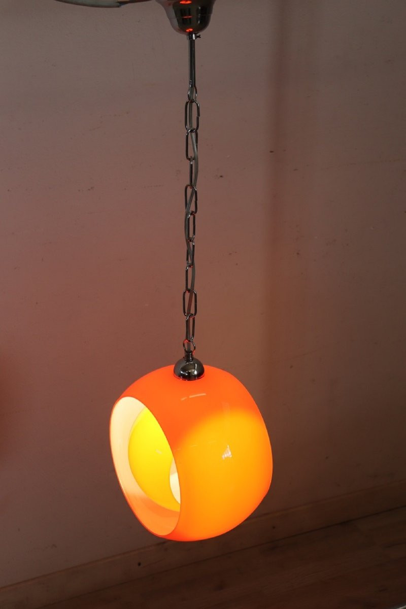 Pendant Lamp In Murano Glass By Carlo Nason For Mazzega, 1960s-photo-2