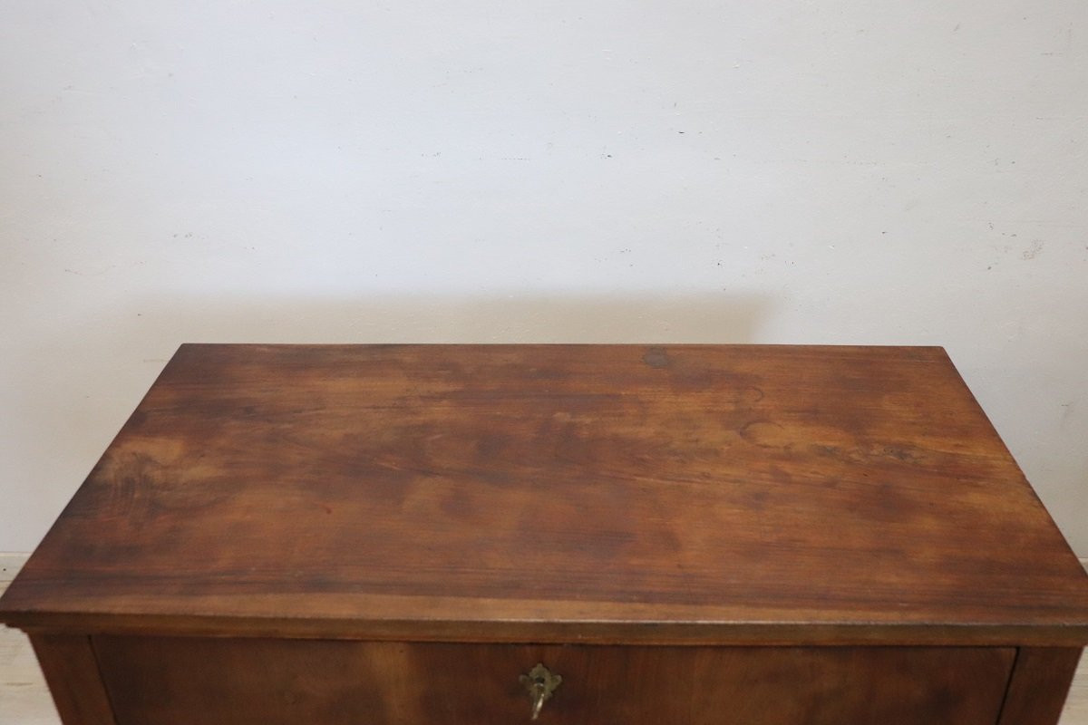 Antique Desk In Walnut, Italy Late 18th Century-photo-2