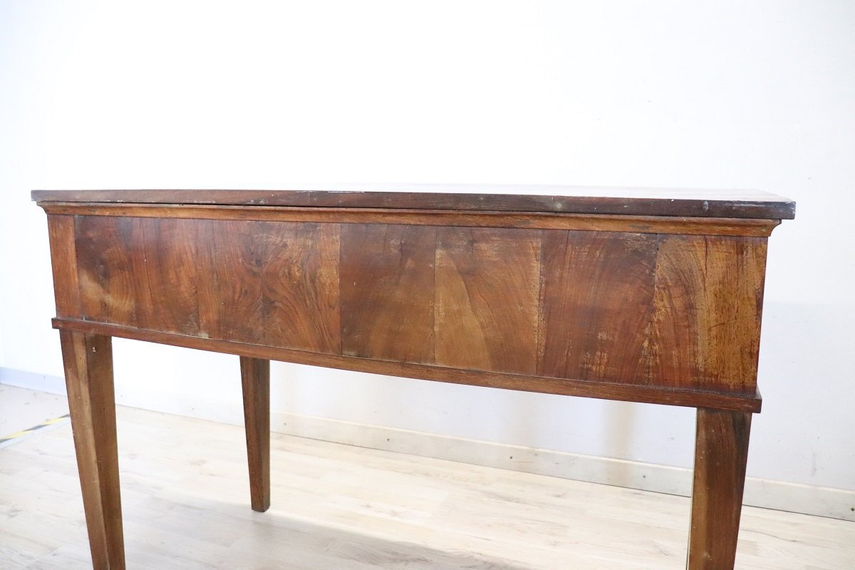 Antique Desk In Walnut, Italy Late 18th Century-photo-5