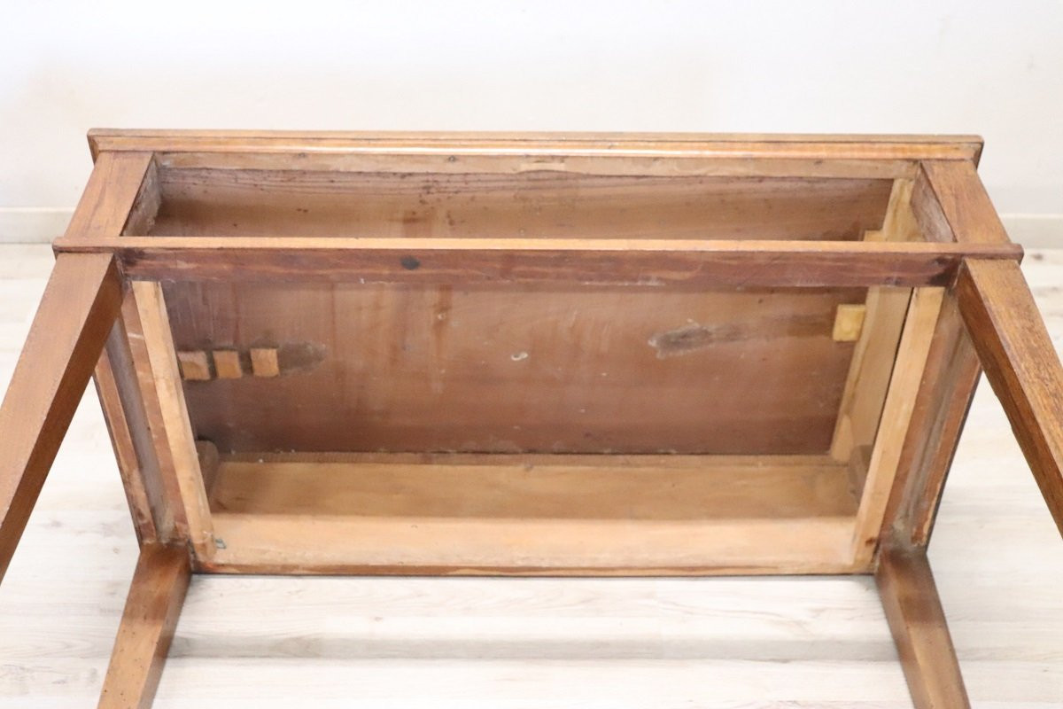 Antique Desk In Walnut, Italy Late 18th Century-photo-7