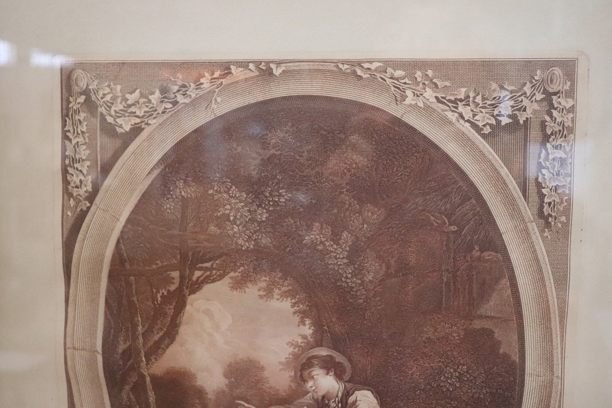 French Antique Copper Engravings Romantic Scenes-photo-4