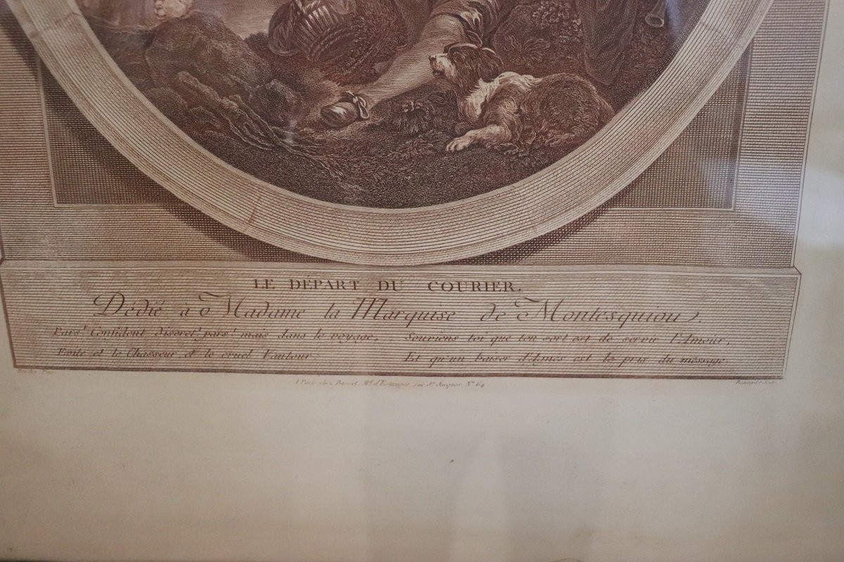 French Antique Copper Engravings Romantic Scenes-photo-6
