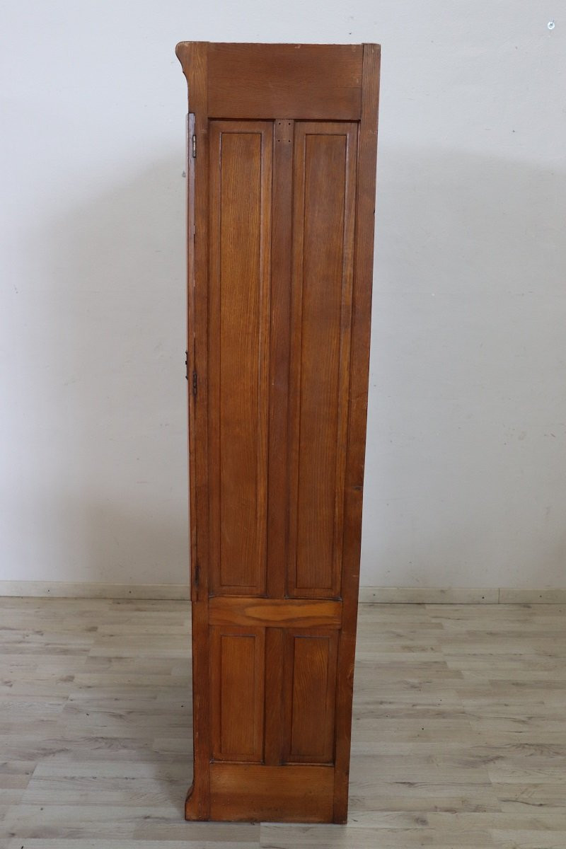 Filing Cabinet With 18 Drawers And Shutter Door In Oak Wood, Italy 1920s-photo-6