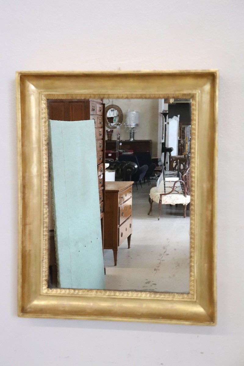 Antique Wall Mirror In Gilt Wood, 1800s-photo-2