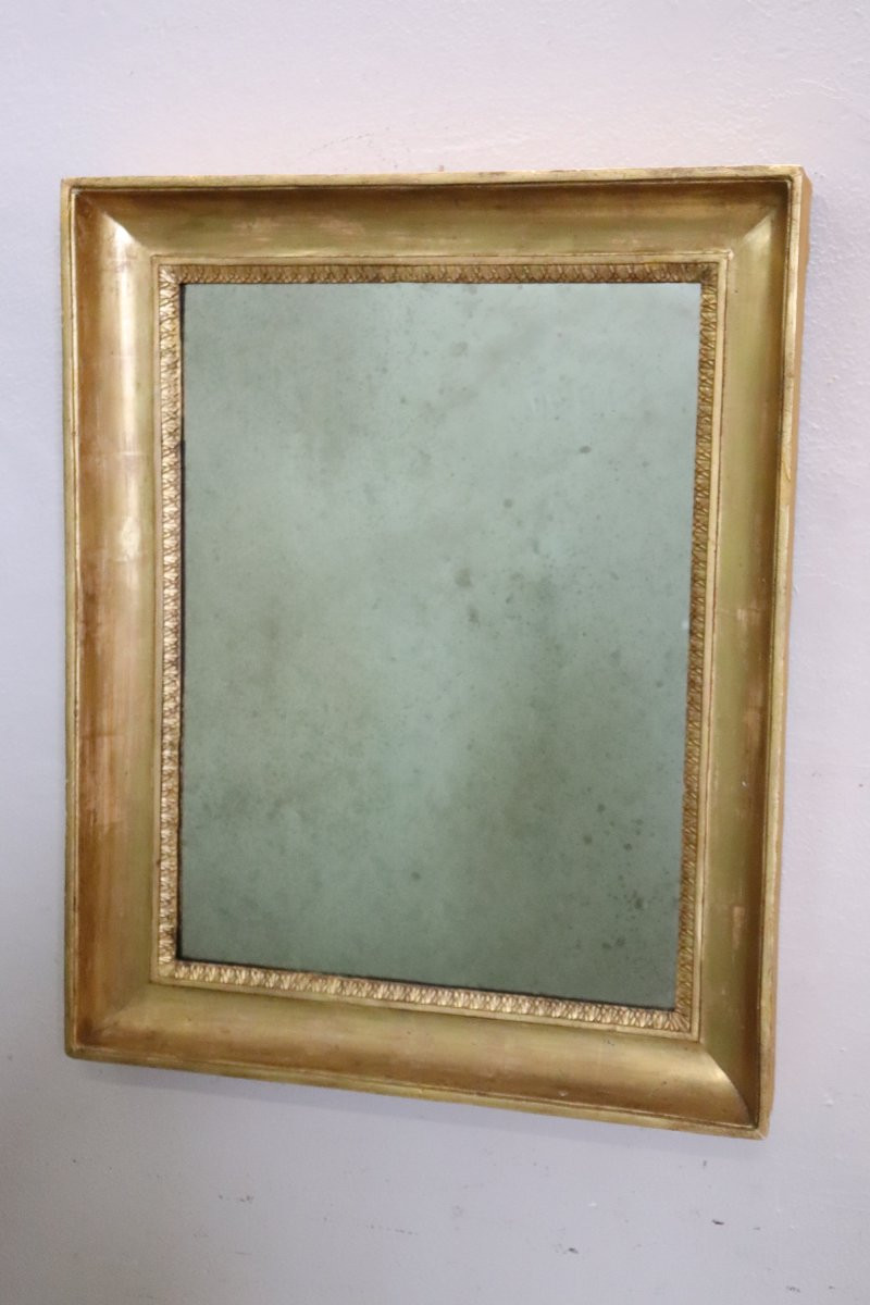 Antique Wall Mirror In Gilt Wood, 1800s-photo-3