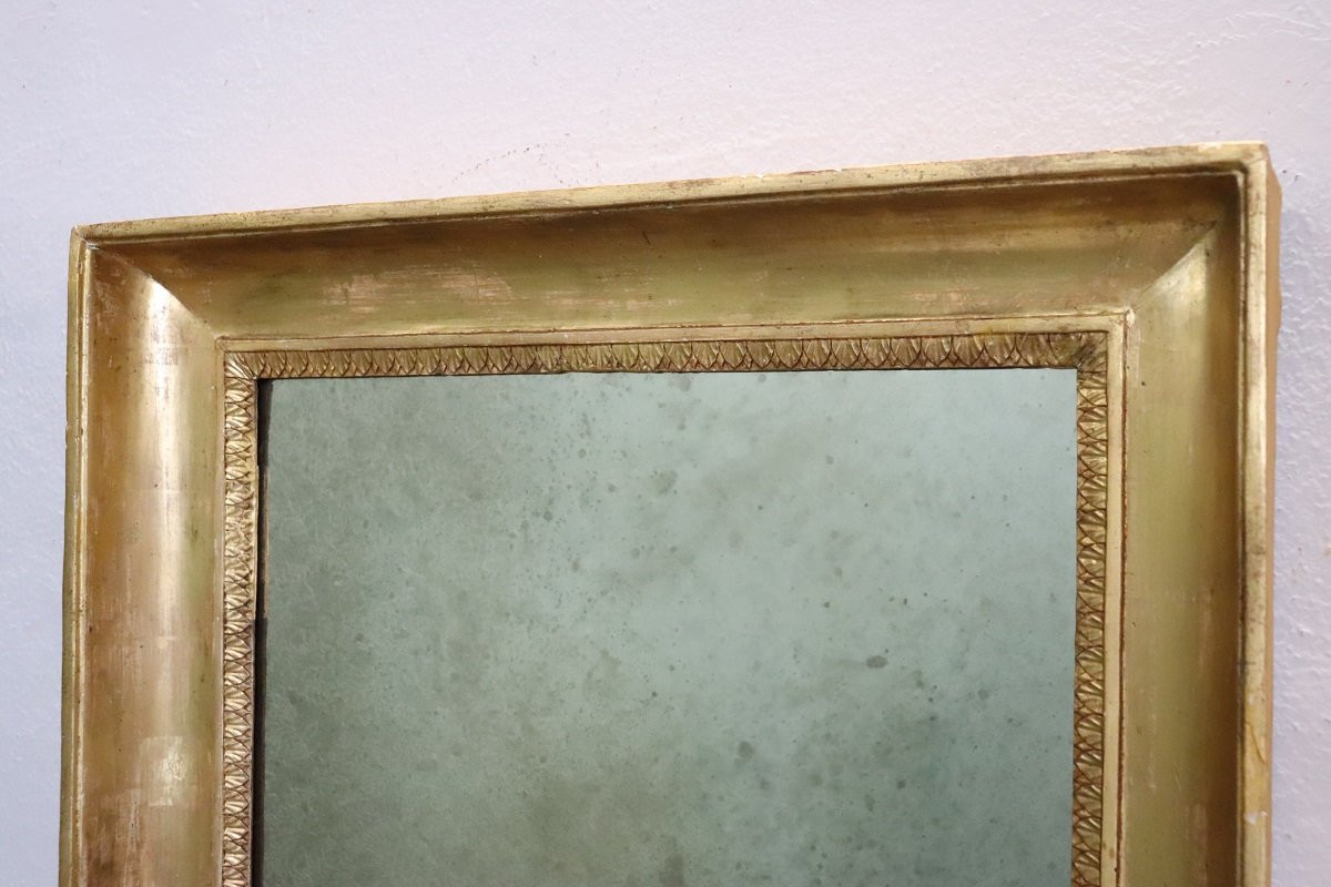 Antique Wall Mirror In Gilt Wood, 1800s-photo-4