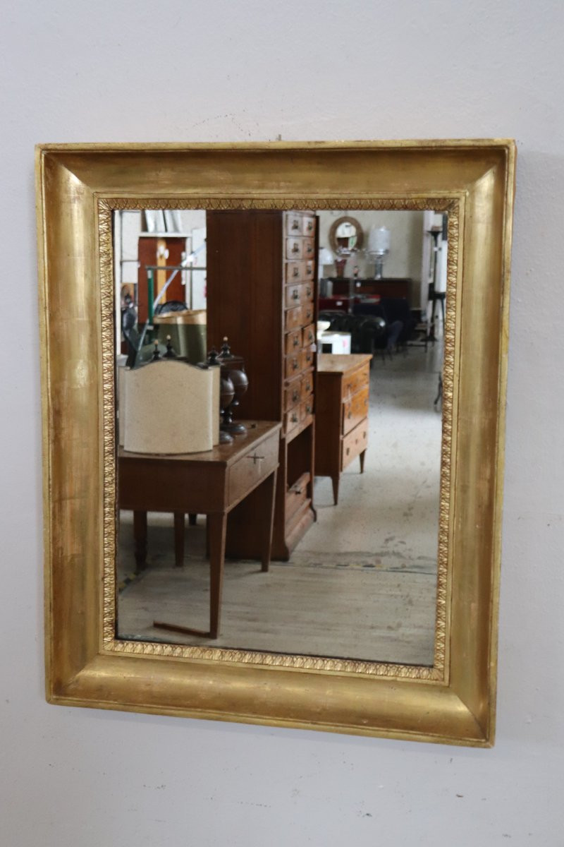 Antique Wall Mirror In Gilt Wood, 1800s-photo-7