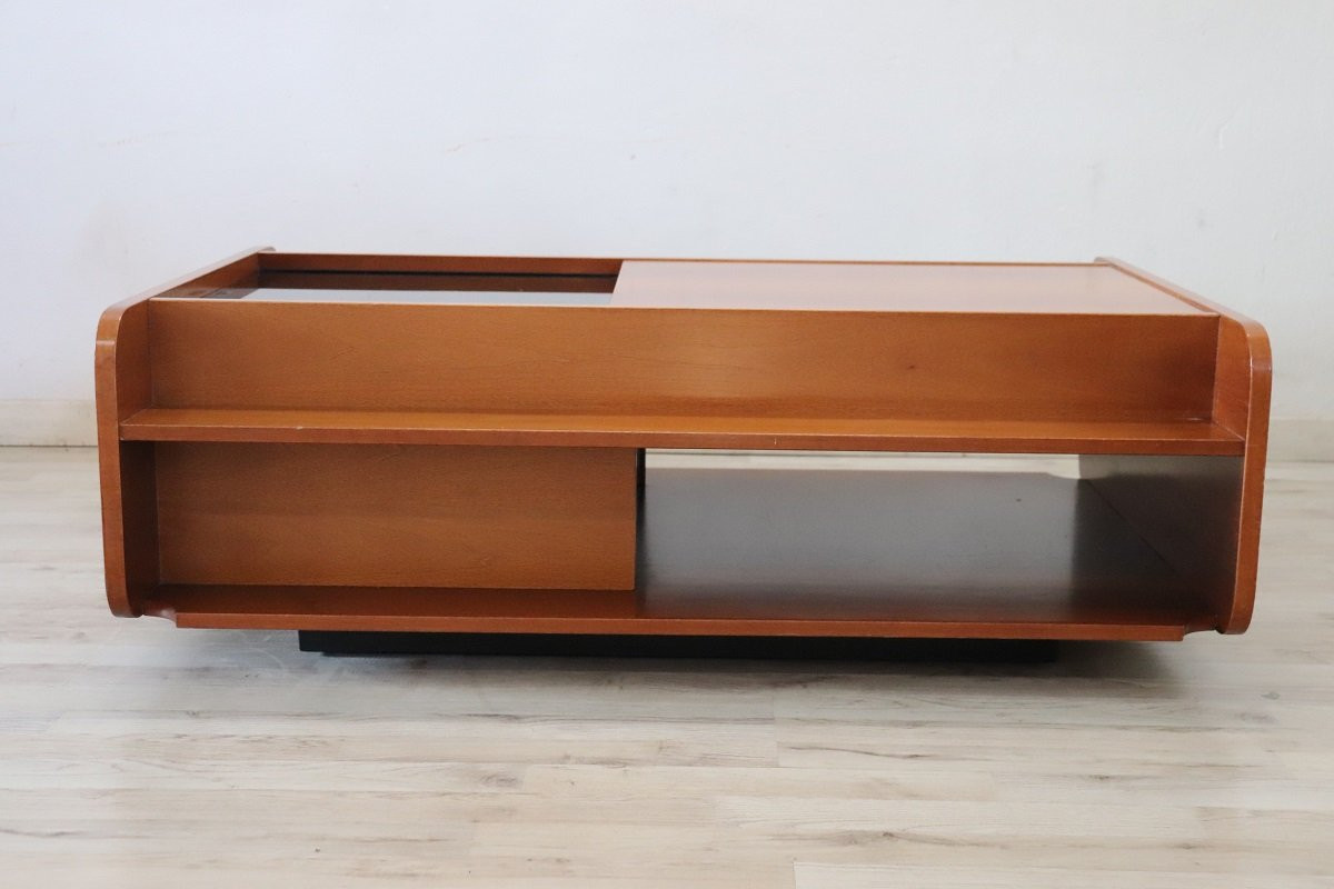 Coffee Table With Bar Compartment, Italy 1970s-photo-2