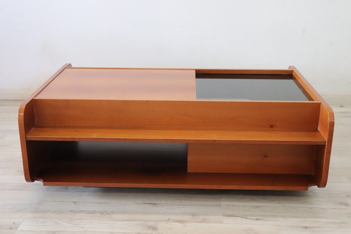 Coffee Table With Bar Compartment, Italy 1970s-photo-4