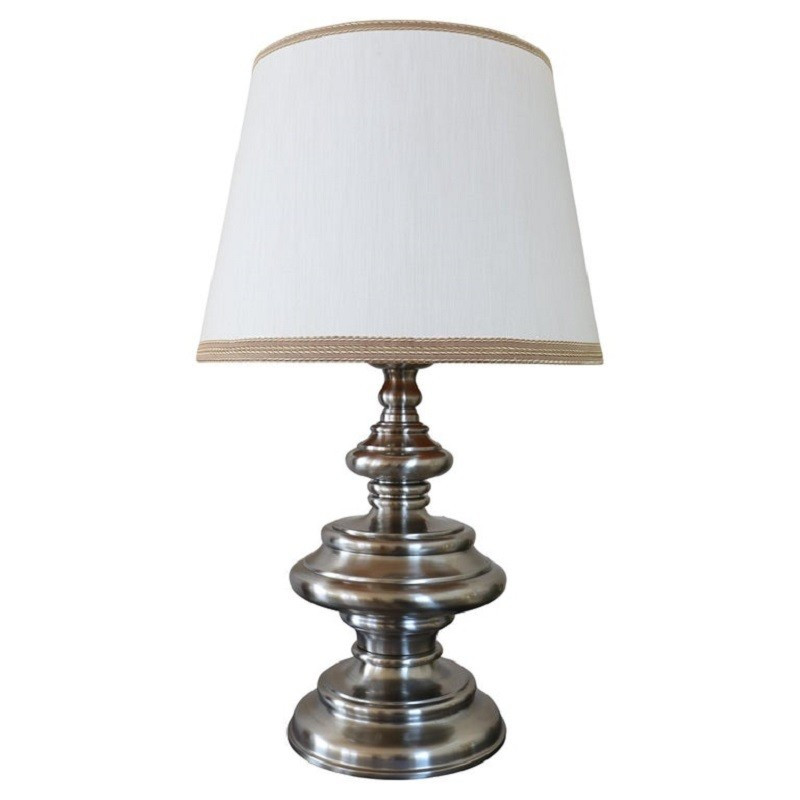 Large Table Lamp In Satin-chrome Steel By Goffredo Reggiani, Italy 1970s