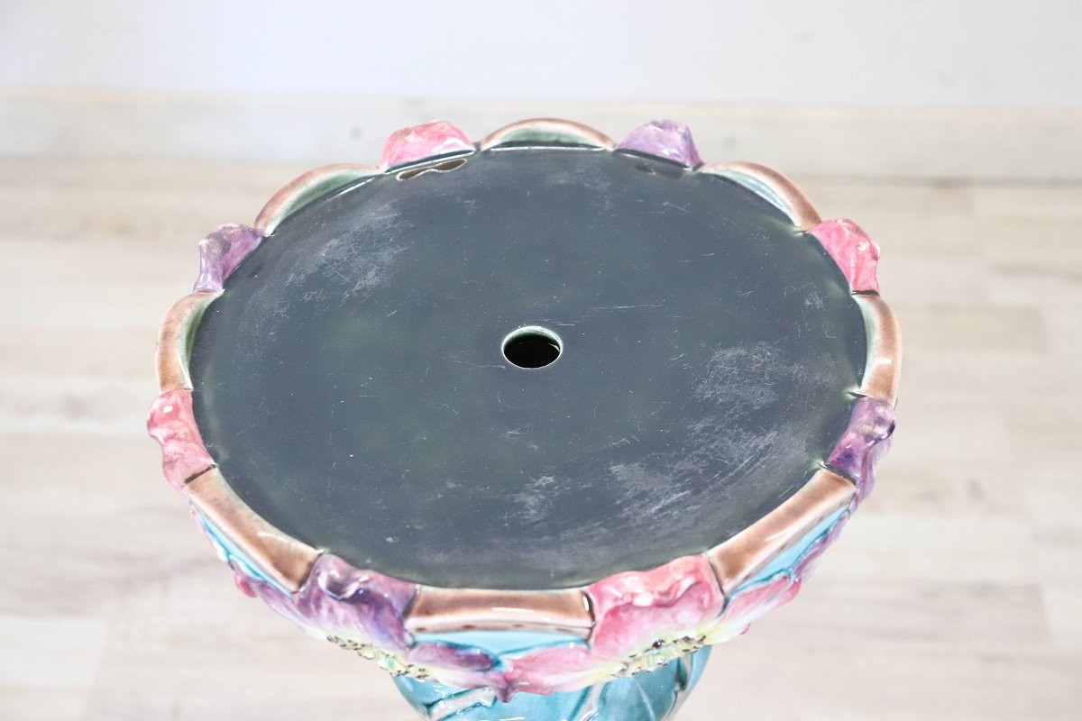 Vase à colonne en céramique Art Nouveau-photo-5