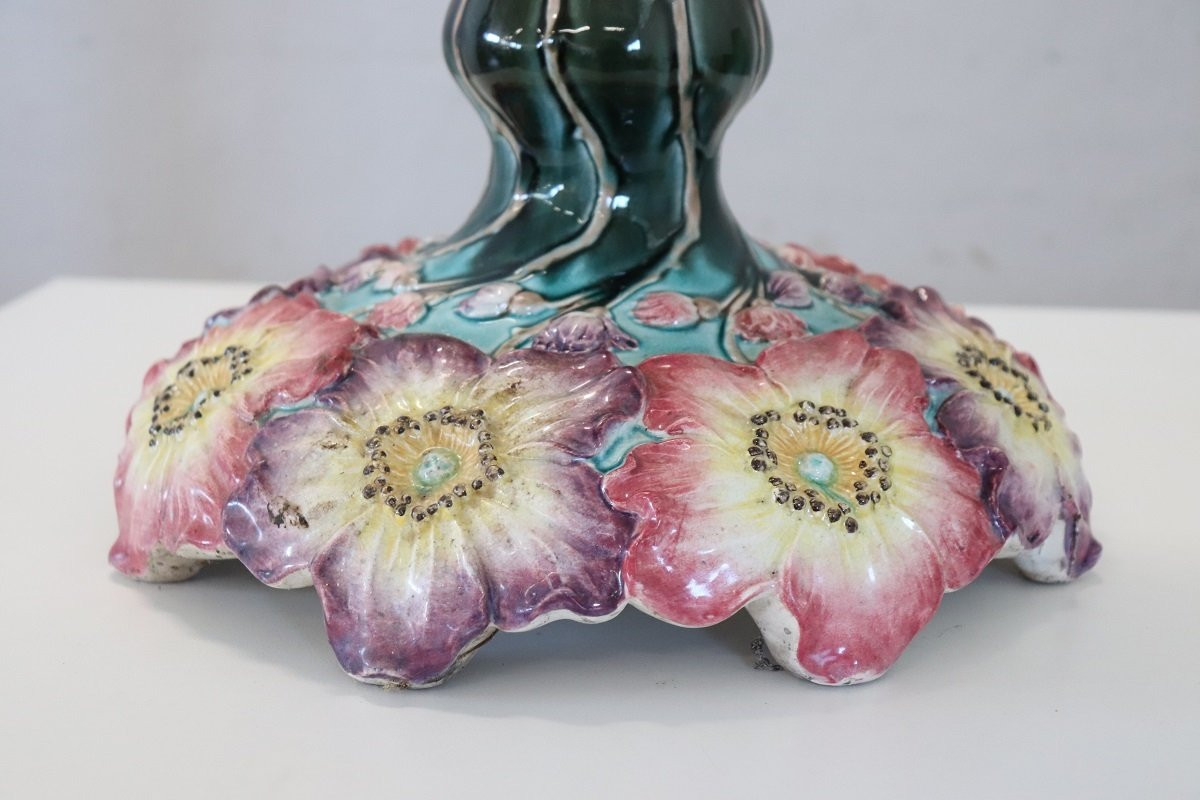 Vase à colonne en céramique Art Nouveau-photo-8