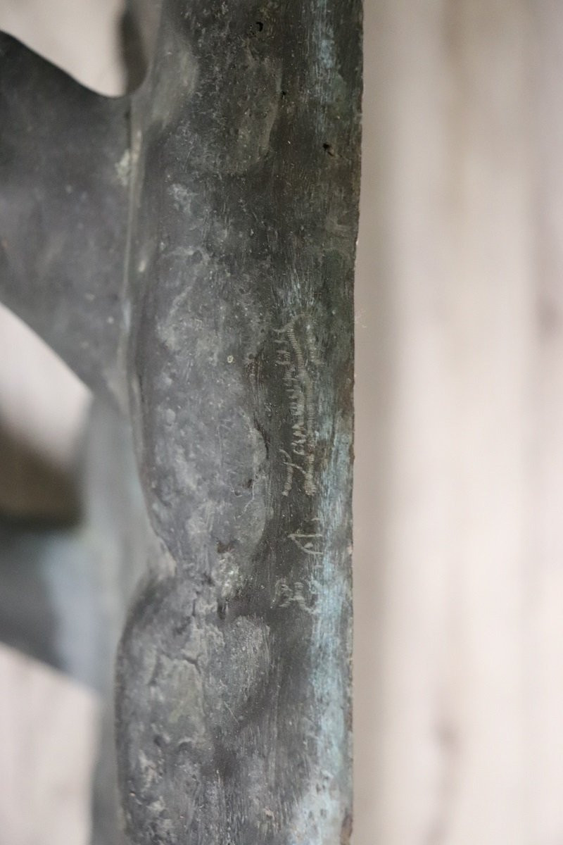 Bronze Sculpture Signed, Horse And Jockey, Height 103 Cm-photo-8