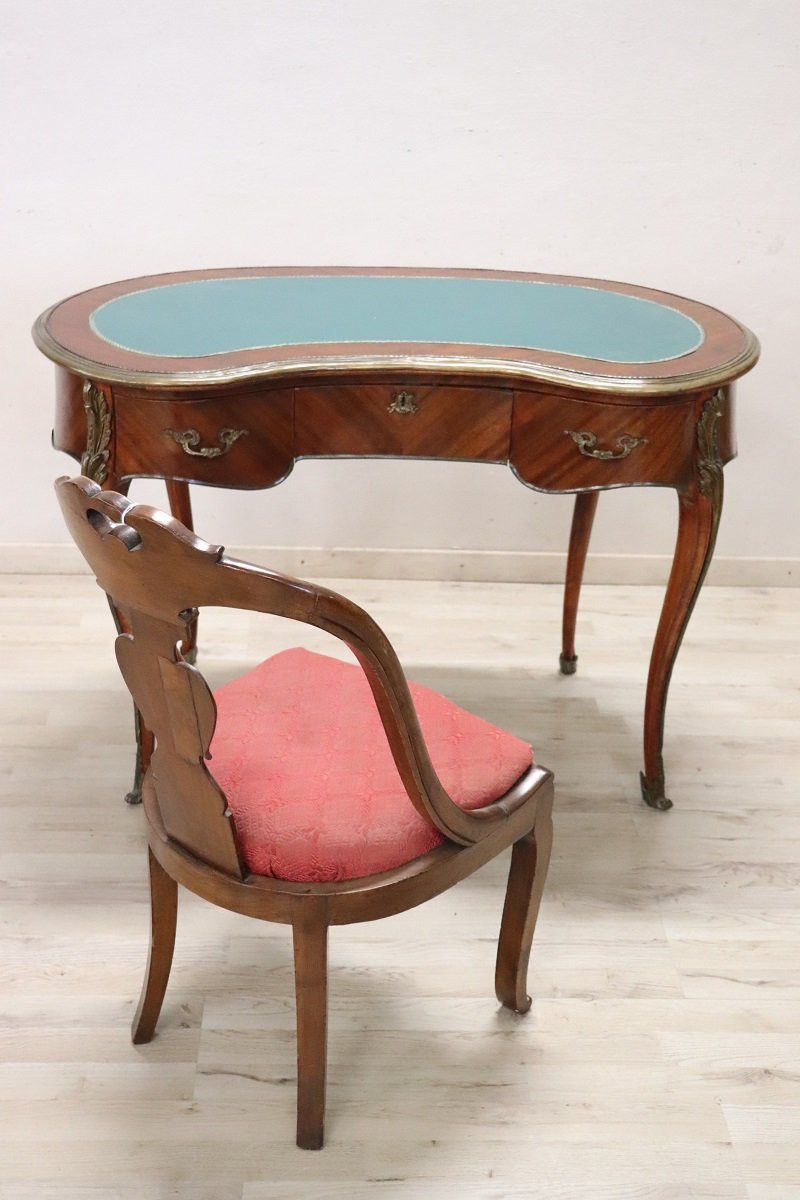Elegant Louis XV Style Writing Desk, Italy 20th Century-photo-2
