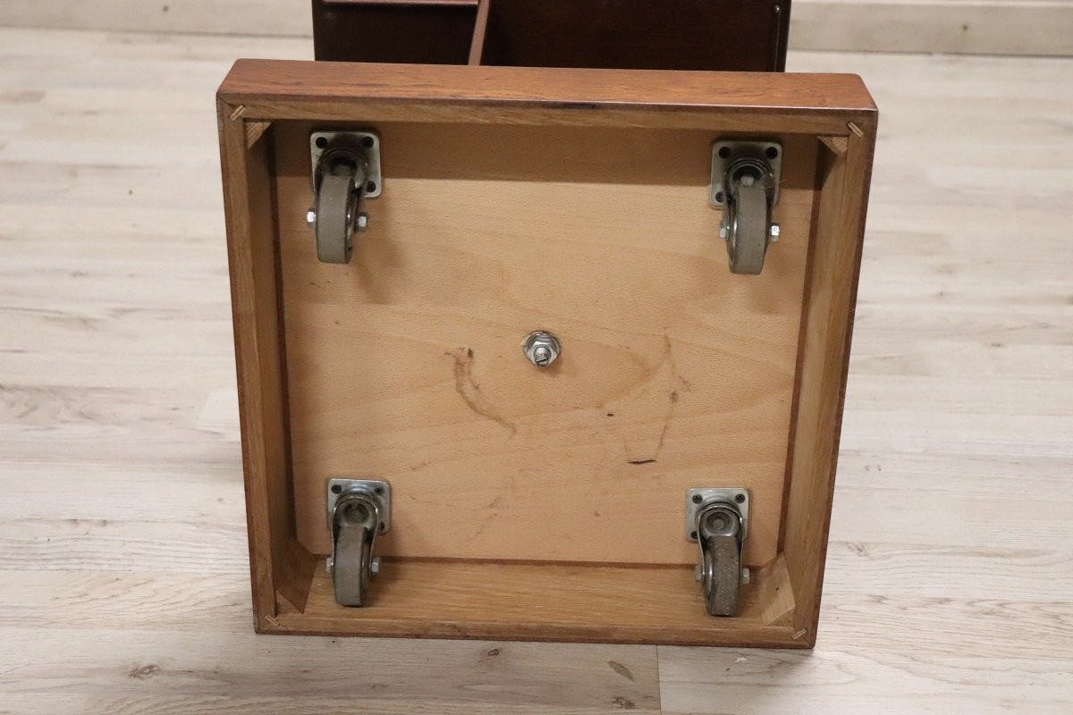 Wooden Modular Revolving Bookcase, Italy 1960s-photo-3