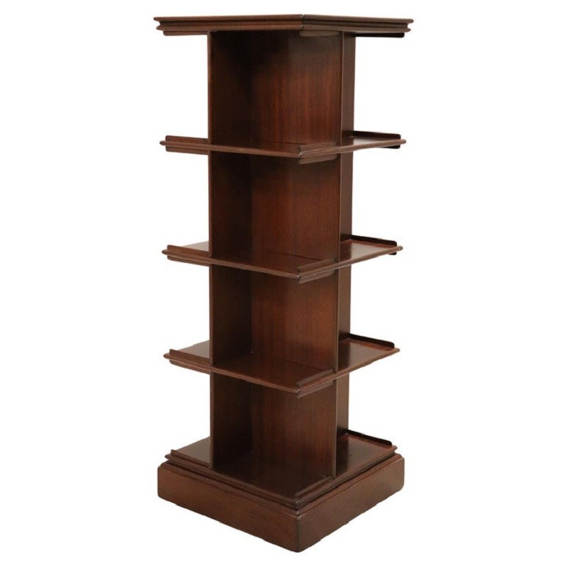 Wooden Modular Revolving Bookcase, Italy 1960s