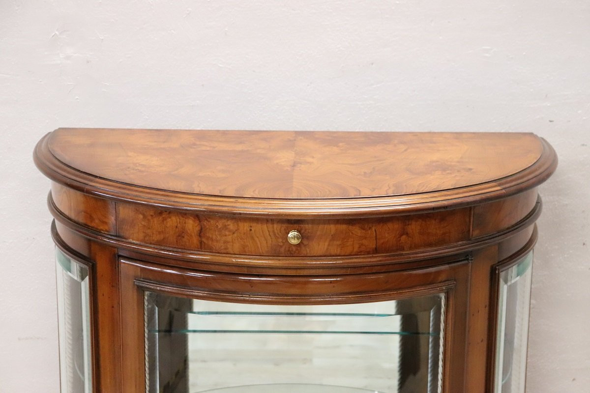 Élégante vitrine en racine de noyer, Italie, années 1990-photo-3