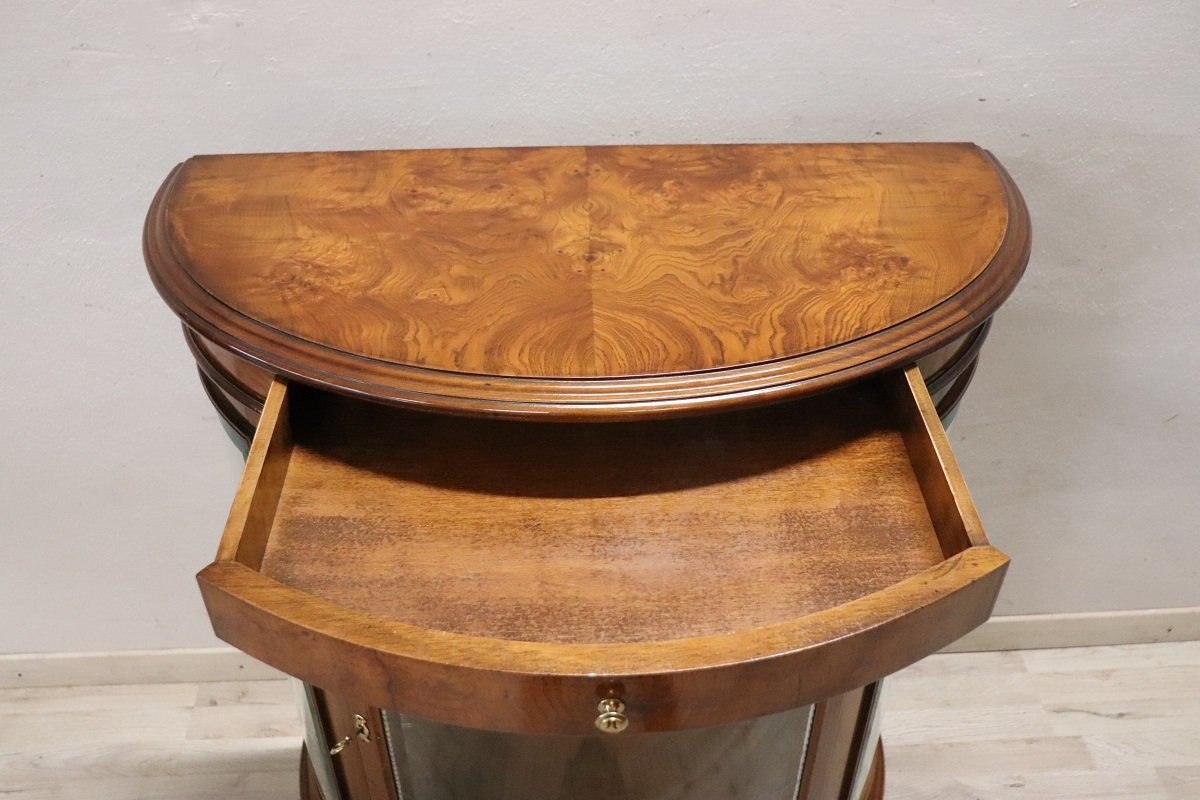 Élégante vitrine en racine de noyer, Italie, années 1990-photo-1