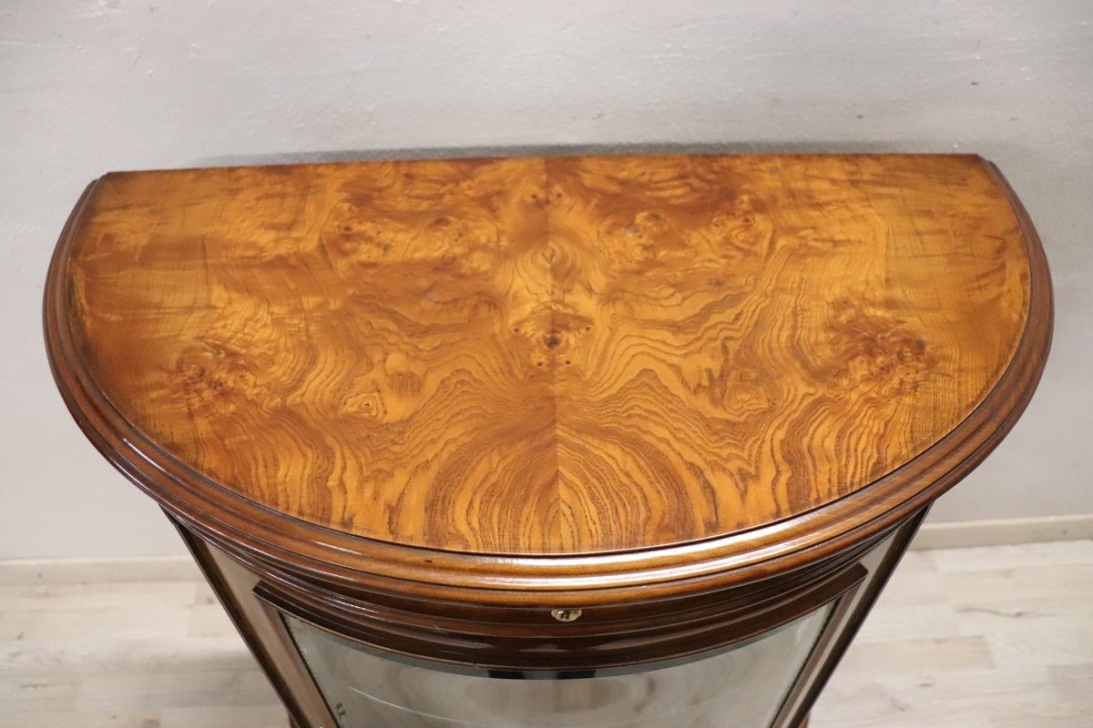 Élégante vitrine en racine de noyer, Italie, années 1990-photo-2