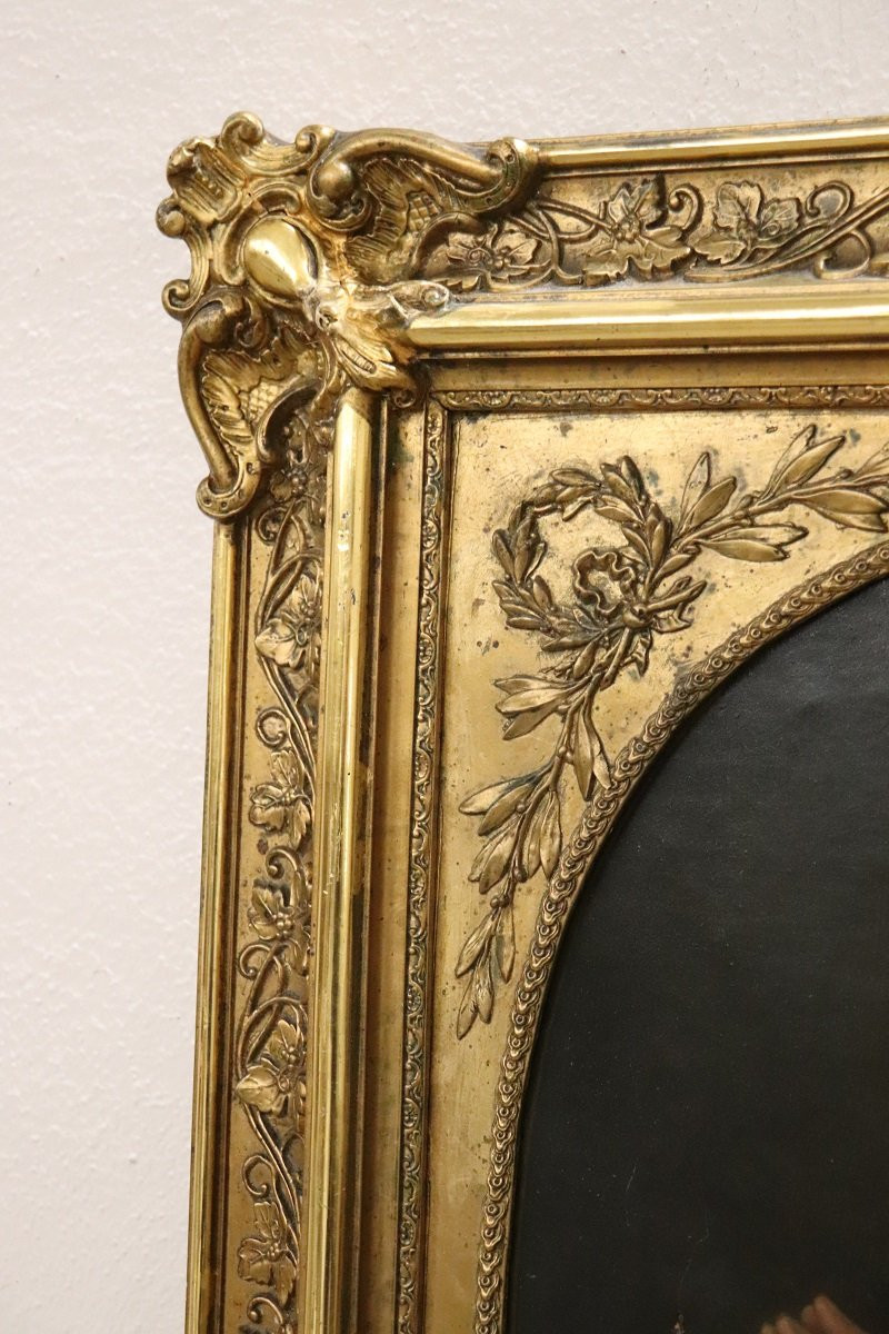 Oil Painting On Canvas, Mary Magdalene In Prayer, 19th Century-photo-5