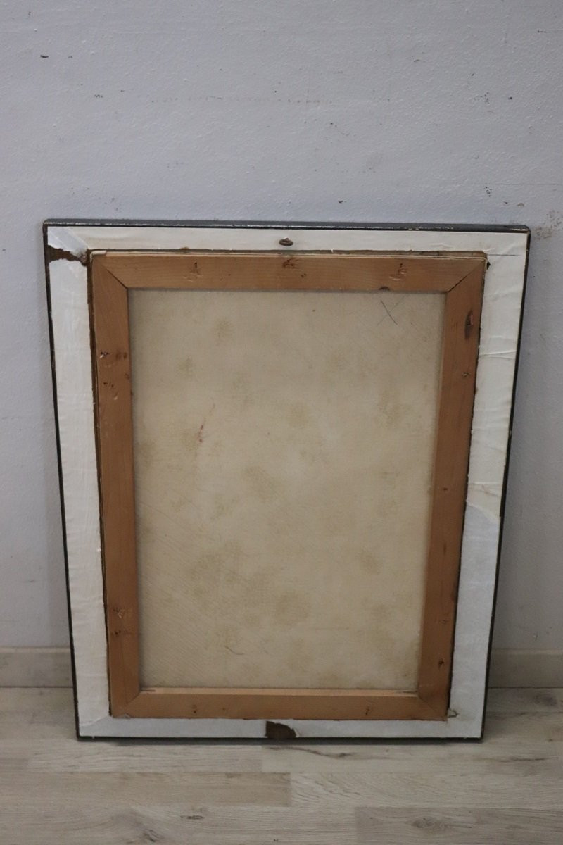 Venise, le Pont des Soupirs, huile sur toile, Italie, XXe siècle, signée C. Rizzi-photo-6