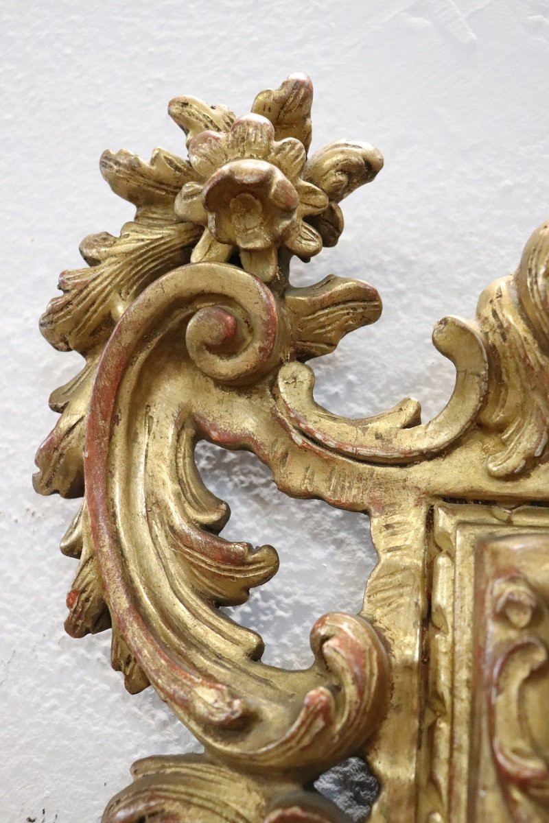 Louis XVI Style Carved And Gilded Wood Wall Mirror, Italy Early 20th Century-photo-8