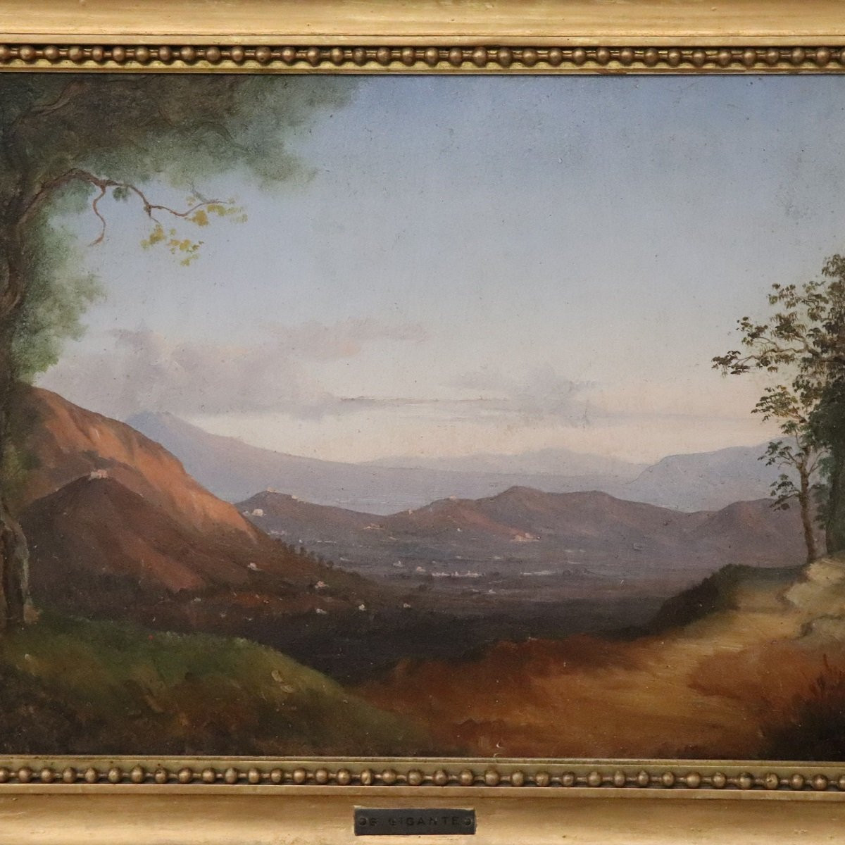 Panoramic View Of Naples, Oil Painting On Canvas, Italy 19th Century-photo-2