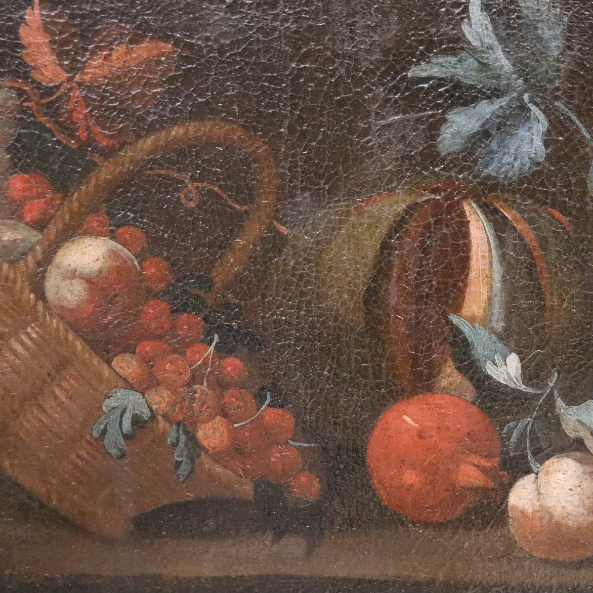 Oil Painting On Canvas, Still Life, Italy 18th Century-photo-4