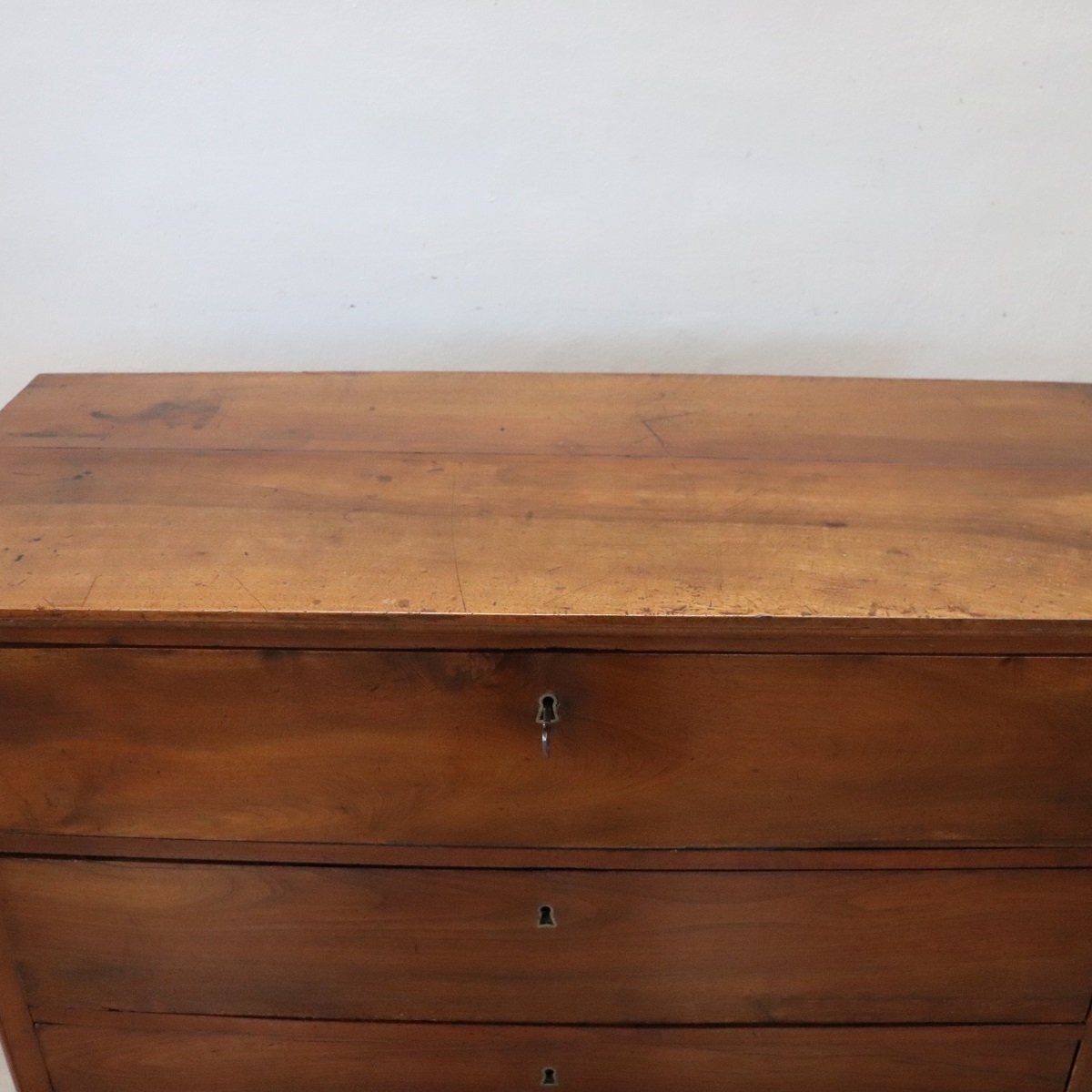 Commode ancienne en noyer massif, Italie, XIXe siècle-photo-4
