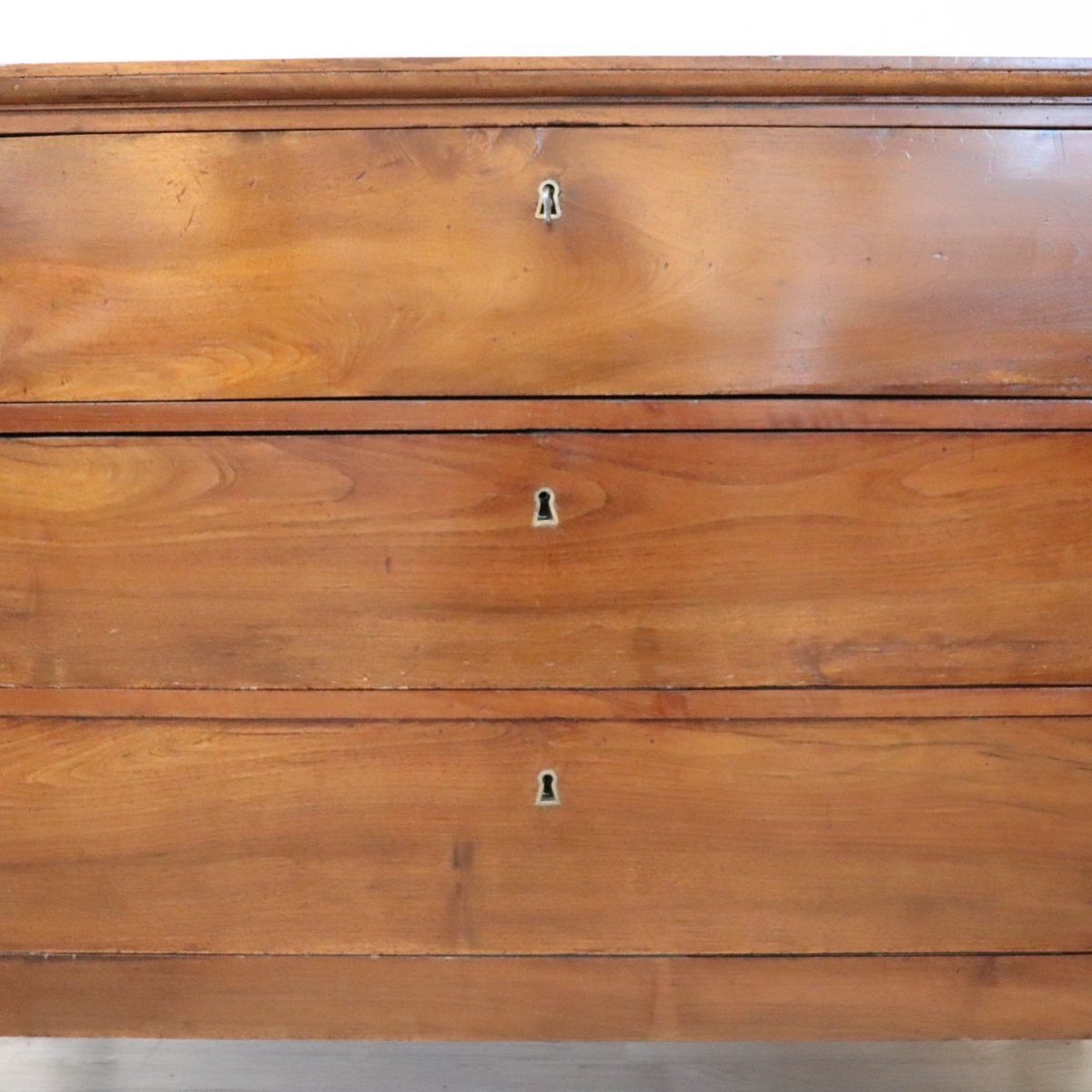 Commode ancienne en noyer massif, Italie, XIXe siècle-photo-2