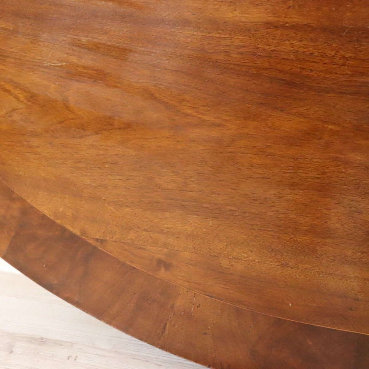 Antique Oval Table In Walnut, Italy Mid 19th Century-photo-5