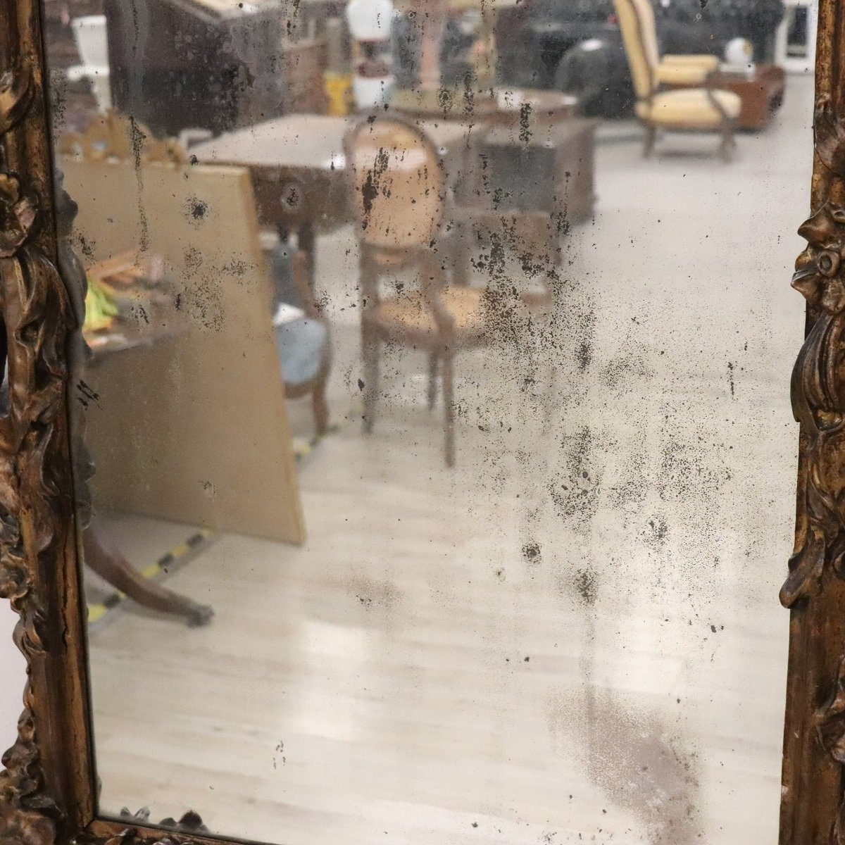 Grand miroir mural ancien, Italie, fin du XIXe siècle-photo-1