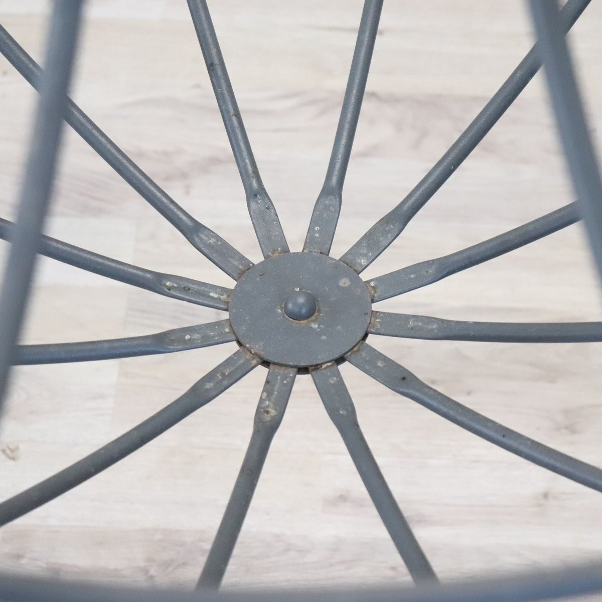 Vintage Large Iron Balloon Chandelier, 12 Bulbs-photo-1