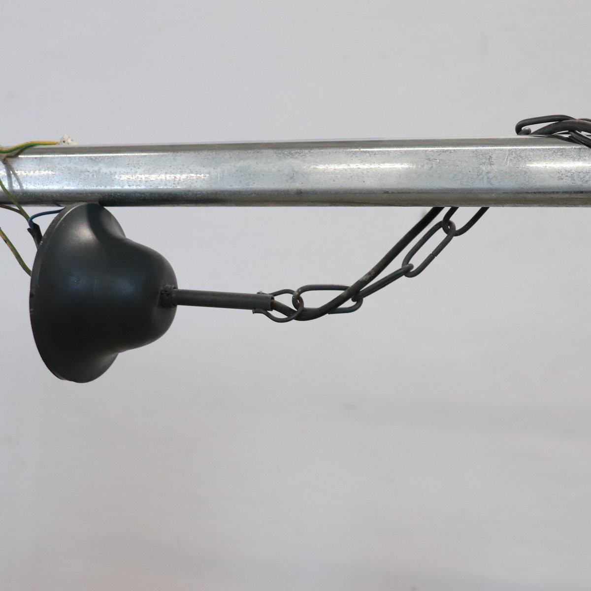 Vintage Large Iron Balloon Chandelier, 12 Bulbs-photo-3