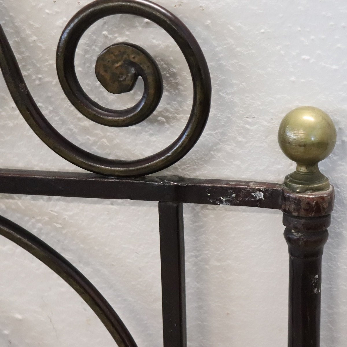 Pair Of Antique Headboards In Wrought Iron, Italy Early 19th Century-photo-6