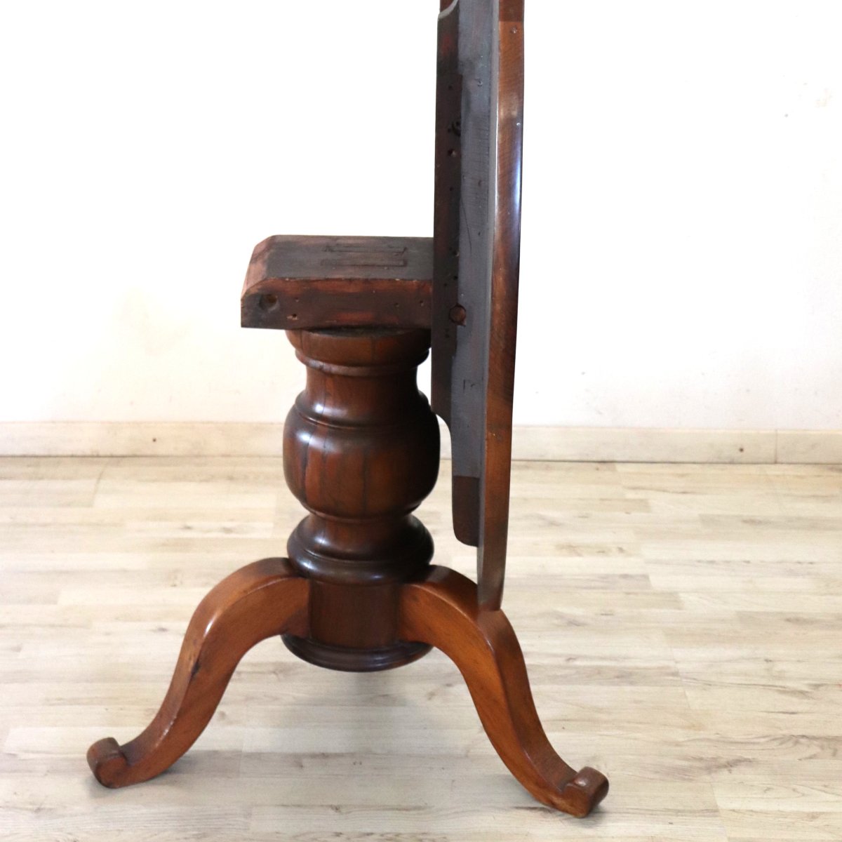 Table ancienne en noyer incrusté, Italie, milieu du XIXe siècle-photo-5