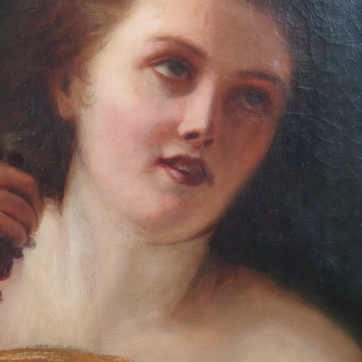 Mythological Figure Of Maenad, Oil Painting On Canvas, Italy 19th Century-photo-3