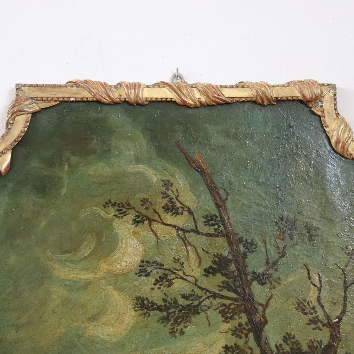 River Landscape, Oil On Canvas, Italy, 19th Century-photo-2