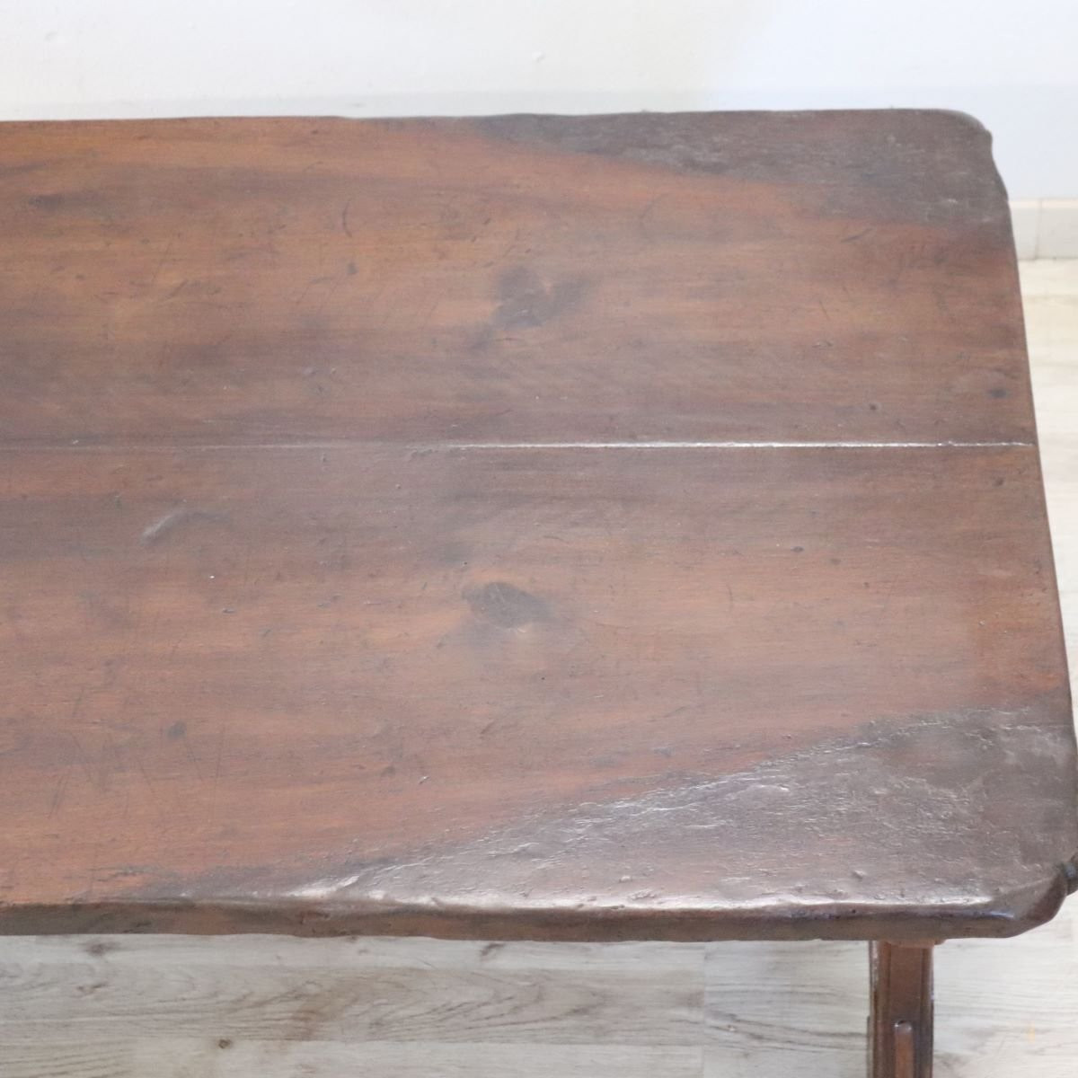 Solid Walnut Coffee Table, Italy, Early 20th Century, Restored-photo-1