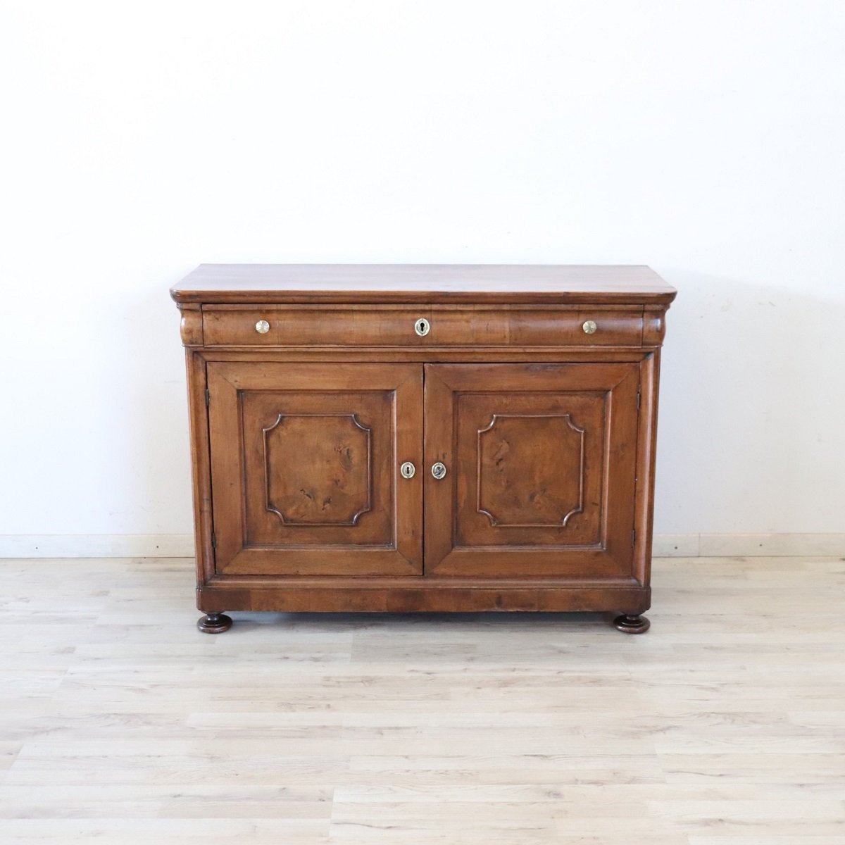 Antique Walnut Sideboard, Italy, Mid-19th Century, Restored.-photo-2