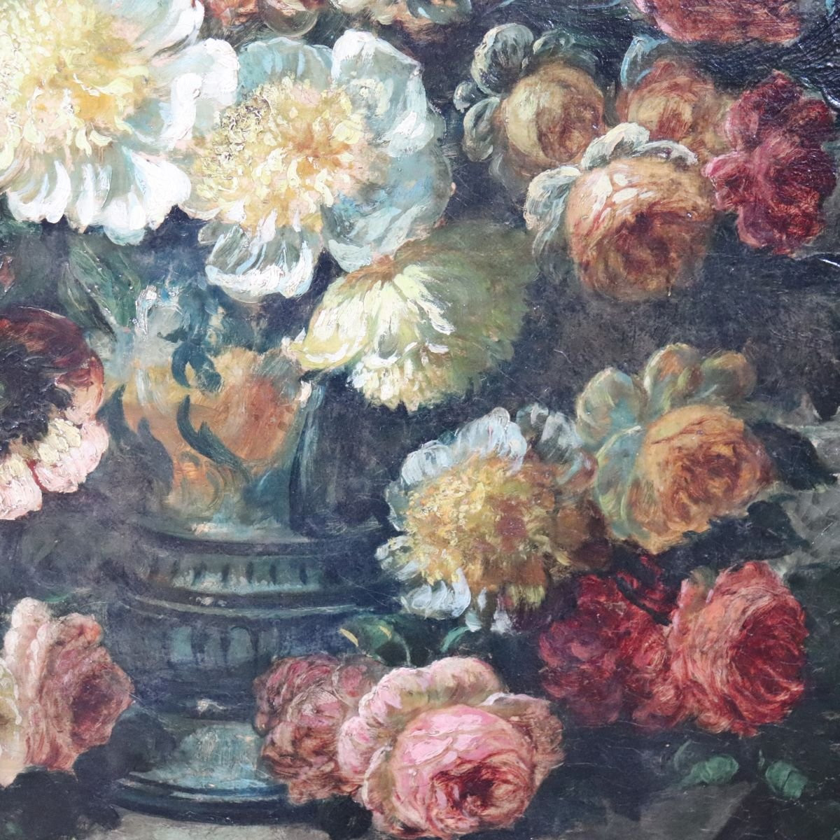 Still Life, Large Oil Painting On Canvas, Italy, 19th Century-photo-2