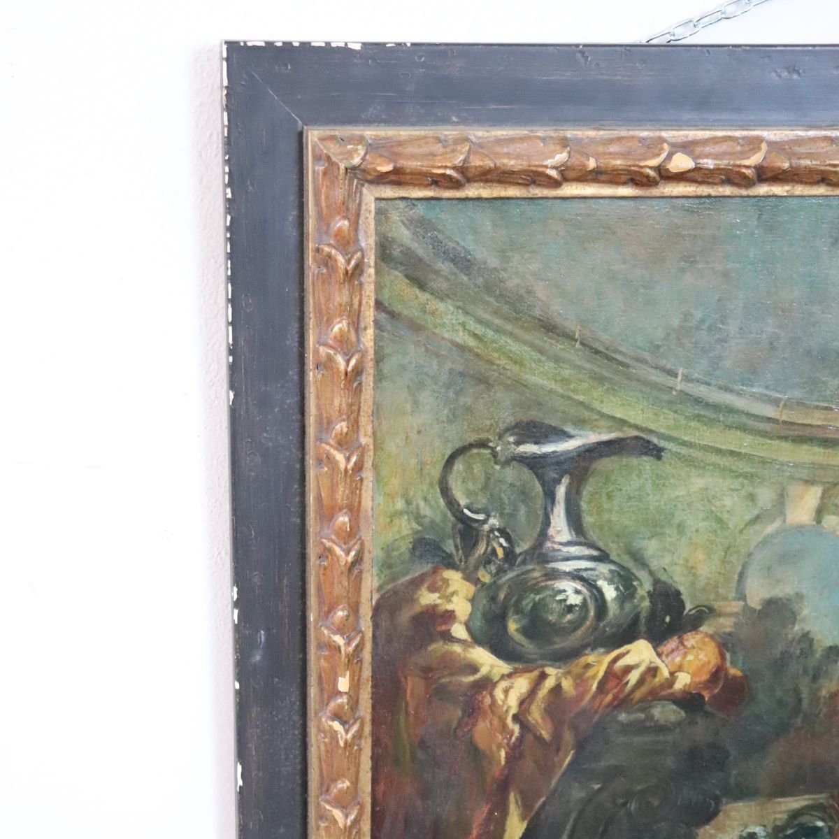 Still Life, Large Oil Painting On Canvas, Italy, 19th Century-photo-7