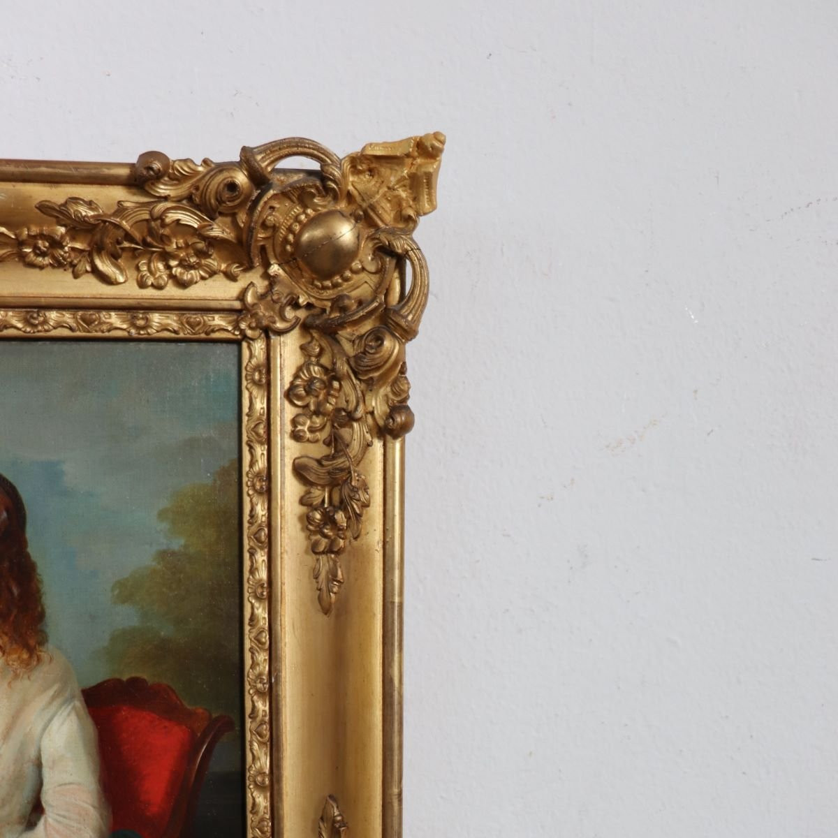 Portrait d'une jeune femme au livre, peinture à l'huile sur toile, Italie, XIXe siècle-photo-4