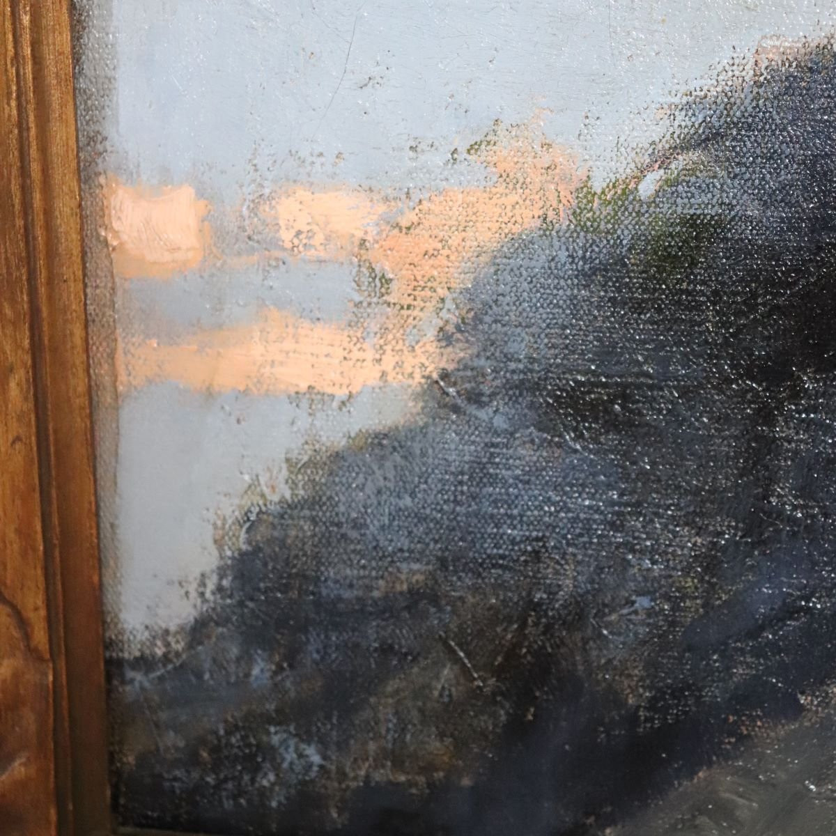 Jeune femme au chapeau, peinture à l'huile sur toile, Giovanni Beltrami fin du XIXe siècle-photo-5