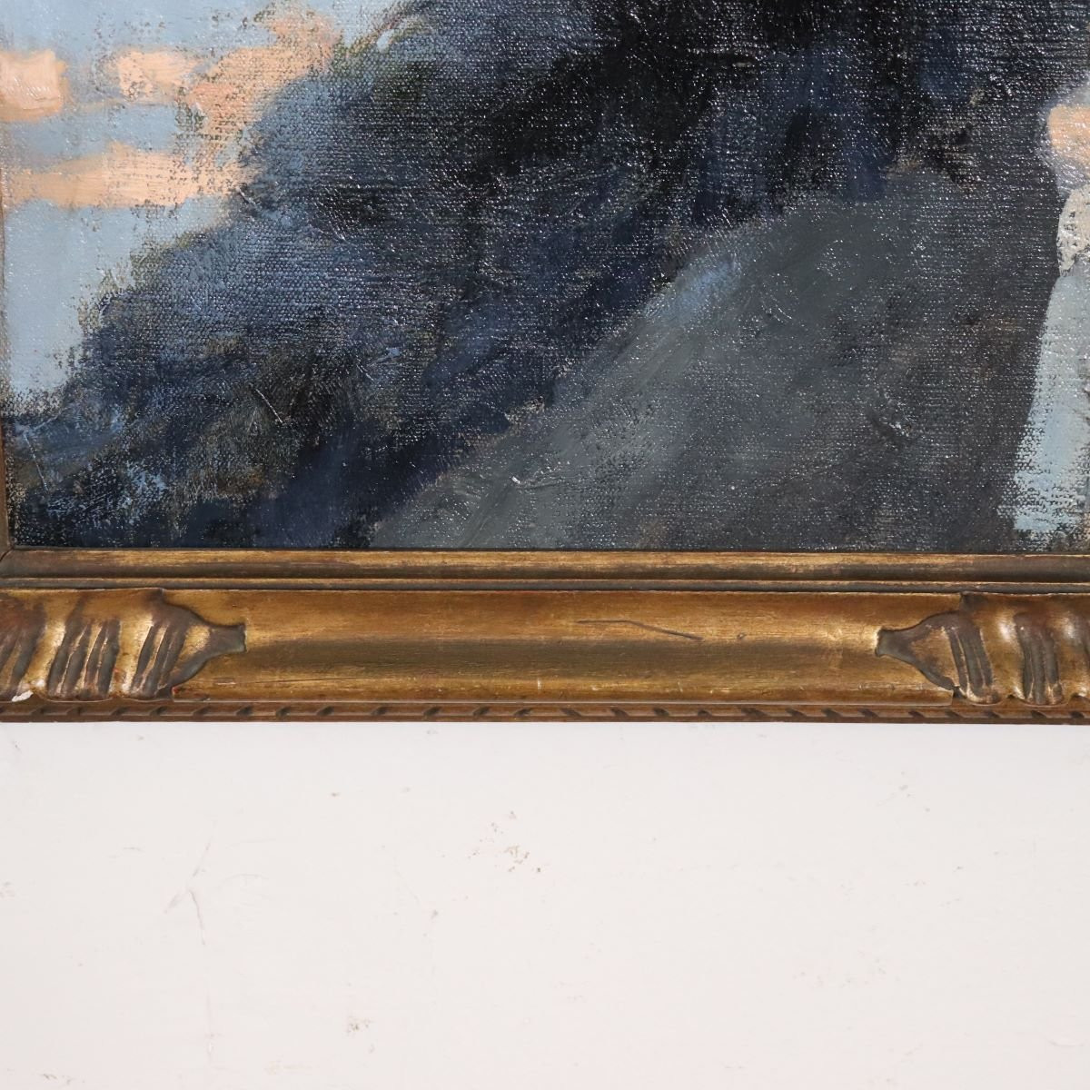 Jeune femme au chapeau, peinture à l'huile sur toile, Giovanni Beltrami fin du XIXe siècle-photo-6