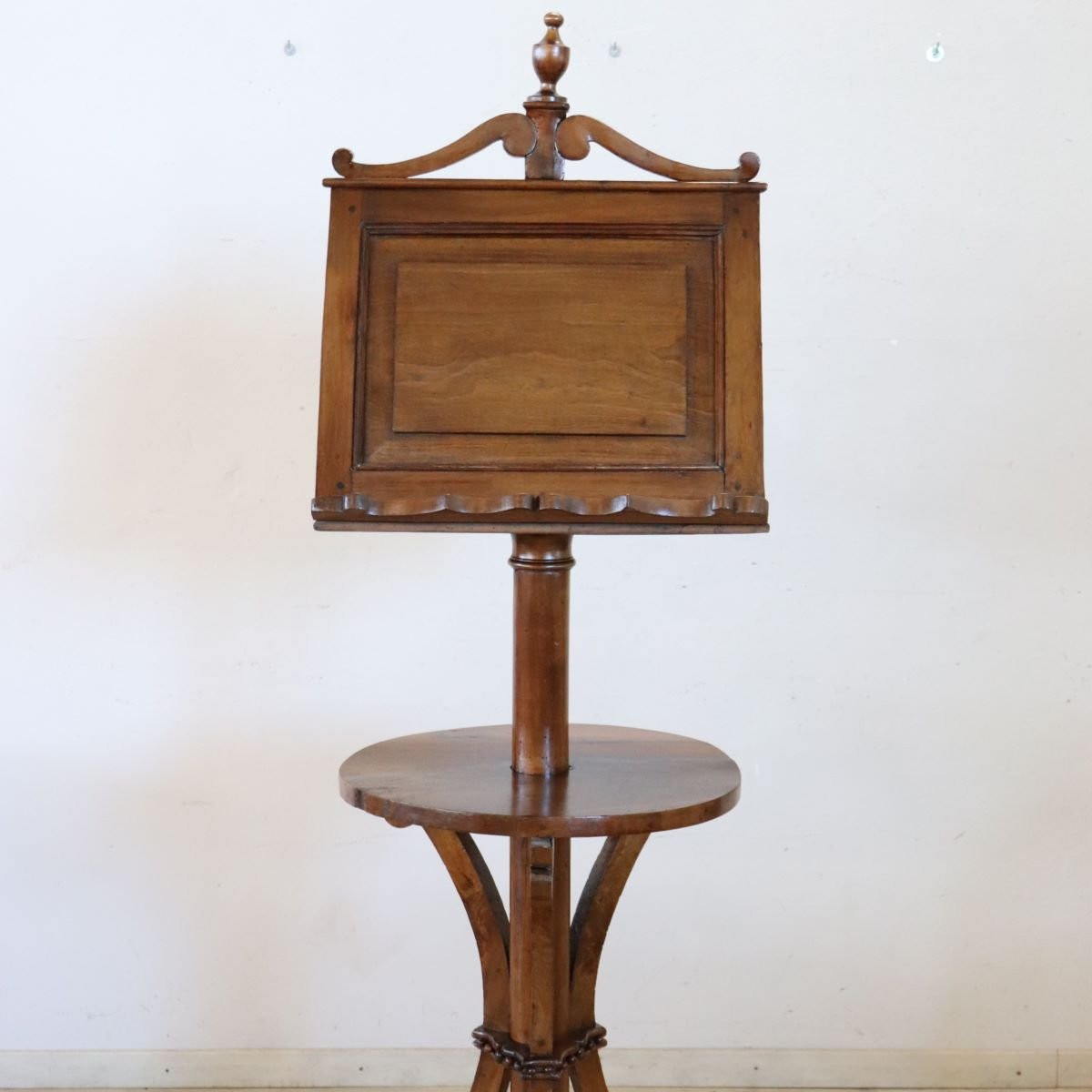 Antique Walnut Lectern, Italy, Early 19th Century-photo-2