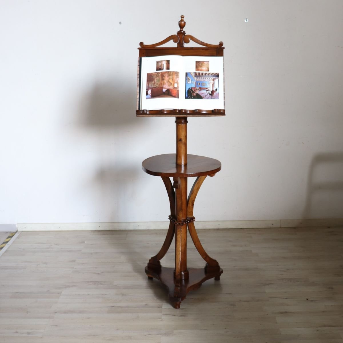 Antique Walnut Lectern, Italy, Early 19th Century-photo-4