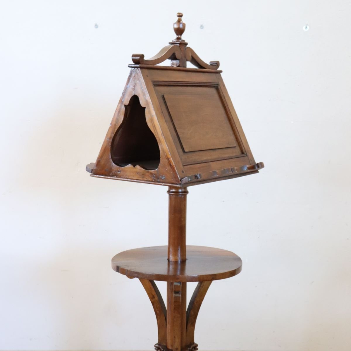 Antique Walnut Lectern, Italy, Early 19th Century-photo-1