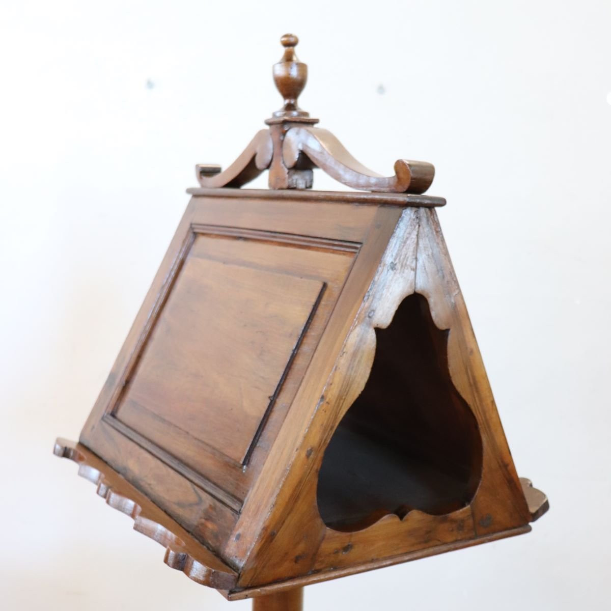 Antique Walnut Lectern, Italy, Early 19th Century-photo-3
