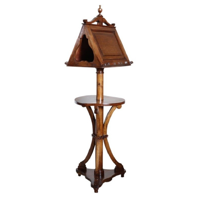 Antique Walnut Lectern, Italy, Early 19th Century